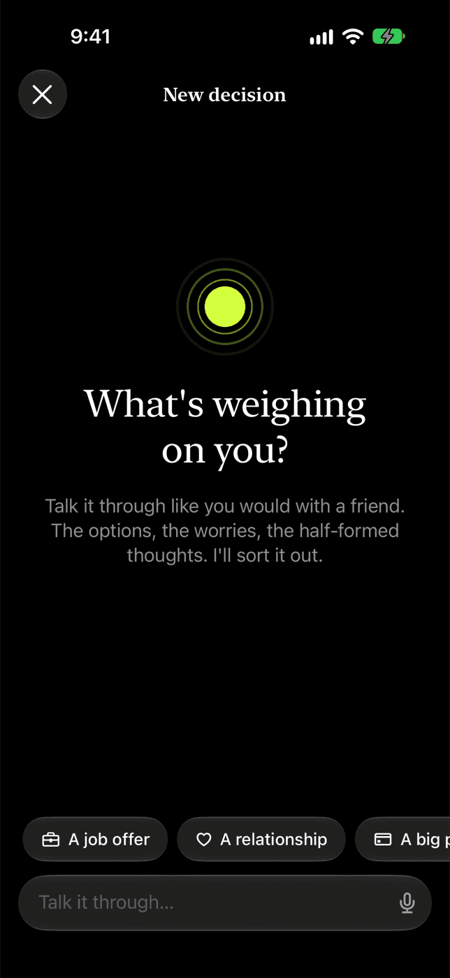 Pondra chat screen