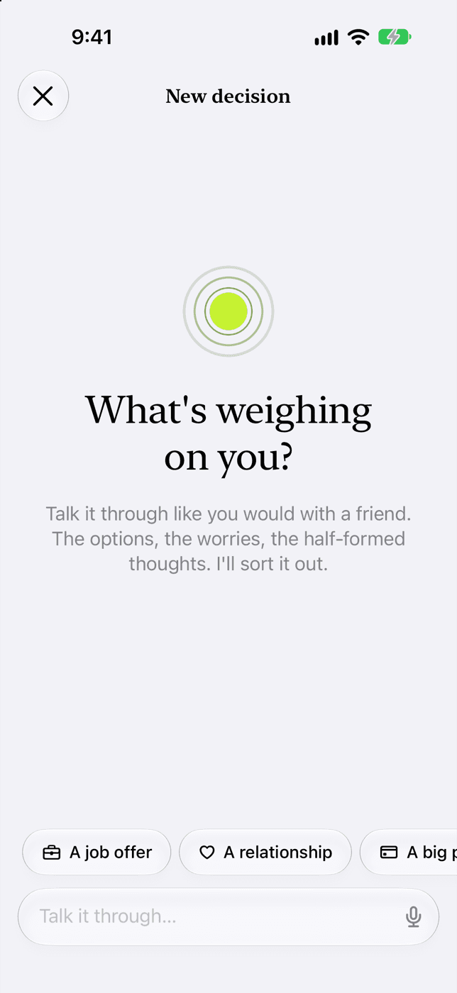 Pondra chat screen